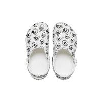 Sandália crocs classic skull print clog t white/black - 5