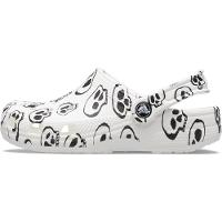 Sandália crocs classic skull print clog k white/black - 3