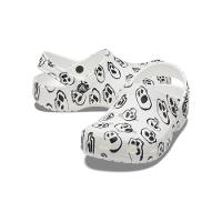 Sandália crocs classic skull print clog k white/black