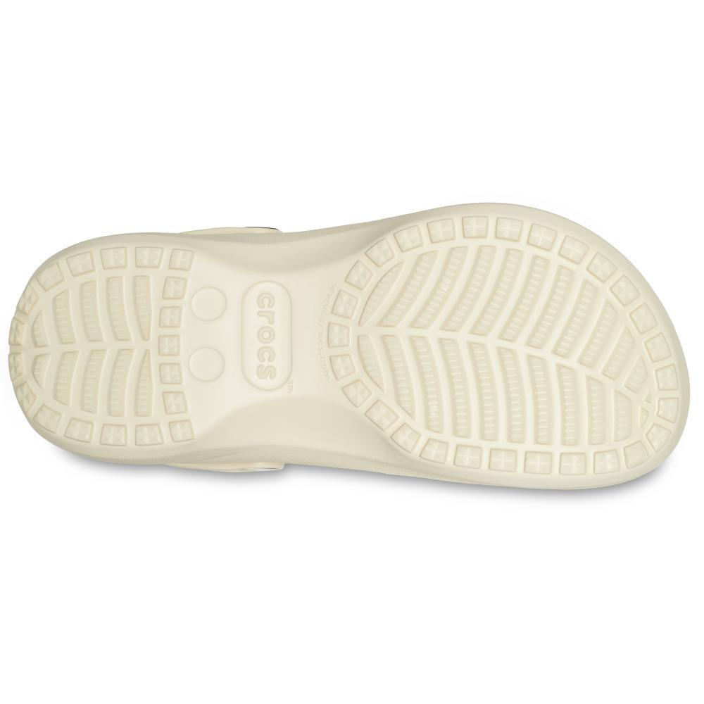 Sandália crocs classic plataform lined clog bone - 5
