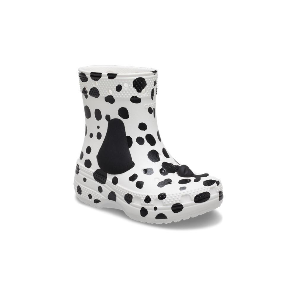 Bota crocs classic i am dalmatian t white/black - 2