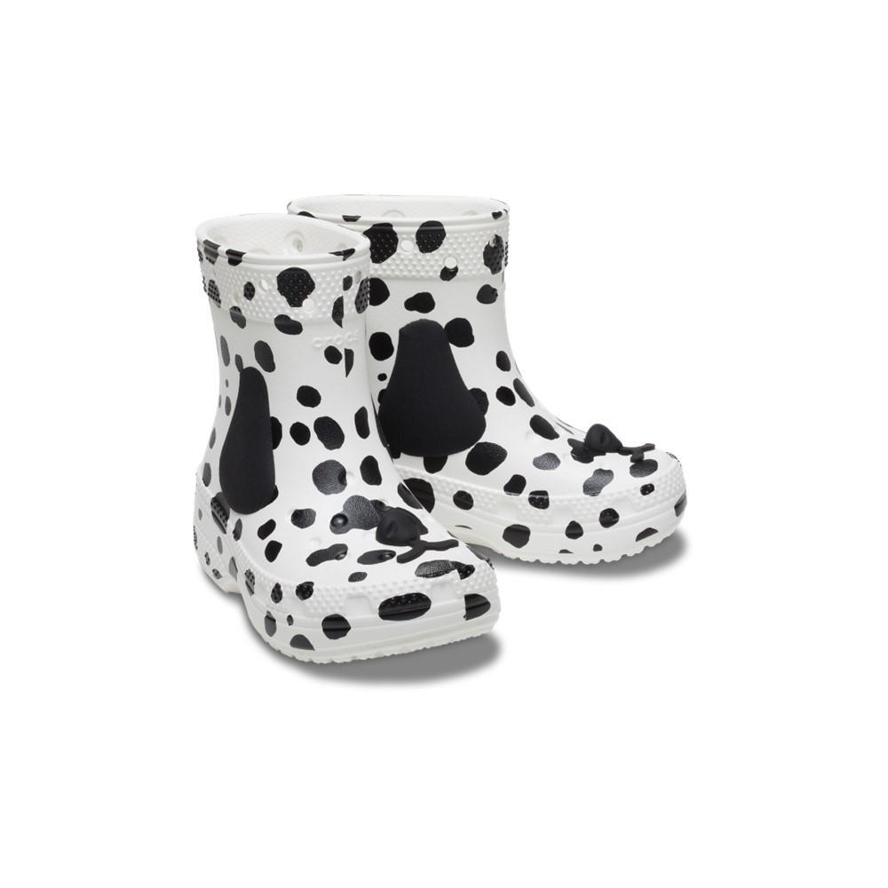 Bota crocs classic i am dalmatian t white/black - 4