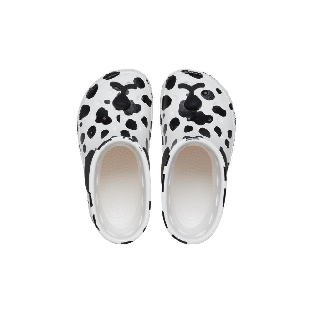 Bota crocs classic i am dalmatian t white/black - 6