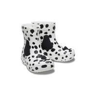 Bota crocs classic i am dalmatian t white/black