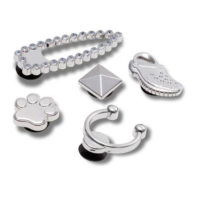Jibbitz™ silver sport elevado pack com 5 unidades unico