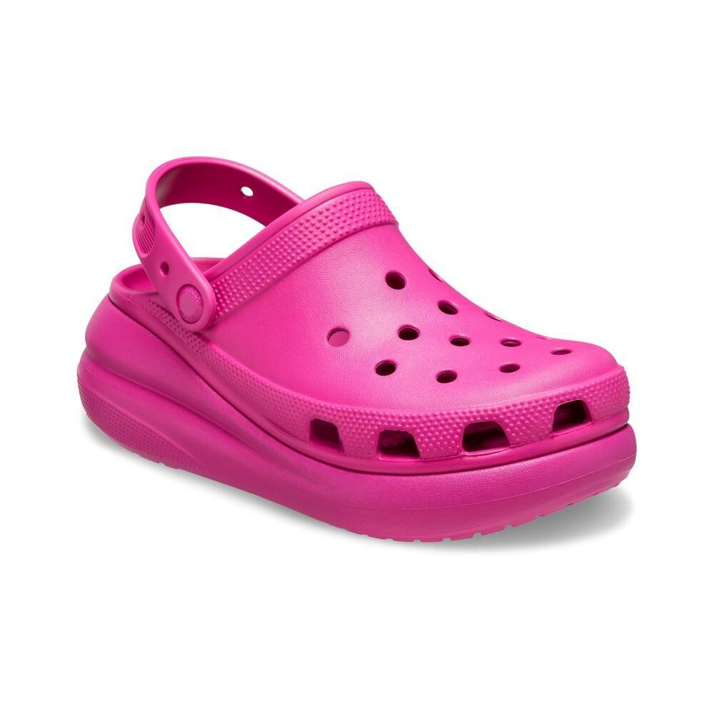 Sandália crocs classic crush platform clog fuchsia fun - 7