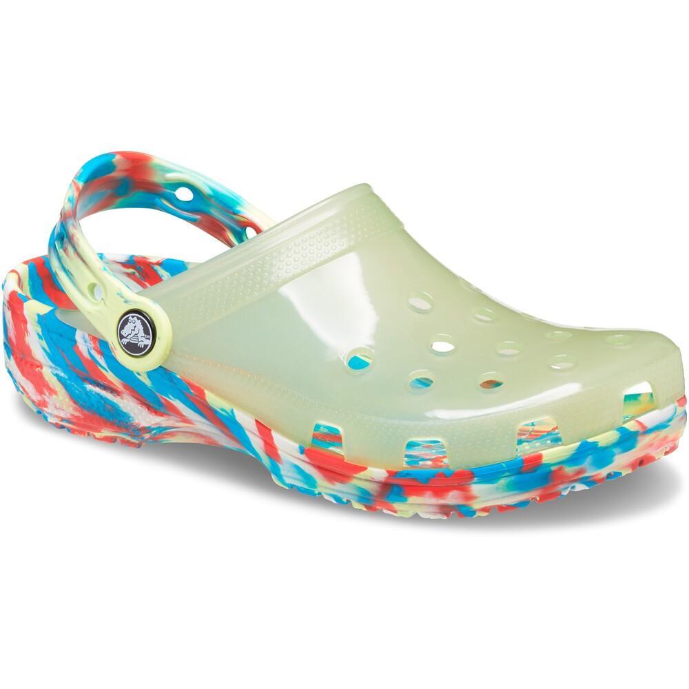 Sandália crocs classic translucent marbled clog sulphur/multi - 2