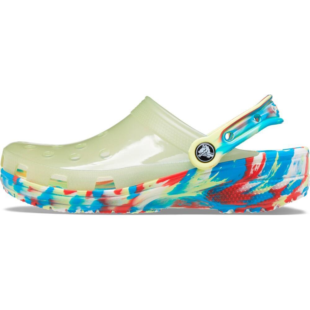 Sandália crocs classic translucent marbled clog sulphur/multi - 3