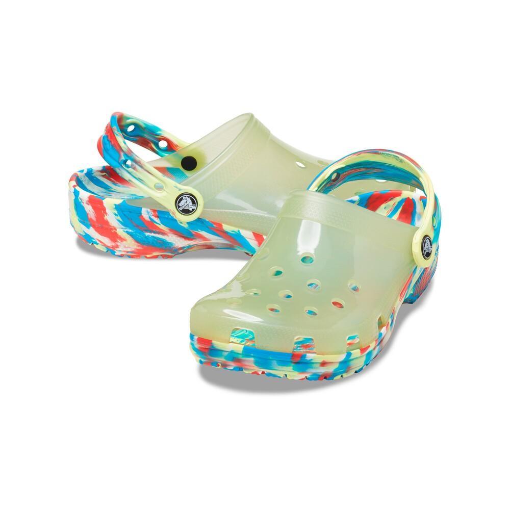 Sandália crocs classic translucent marbled clog sulphur/multi - 4
