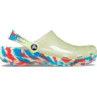 Sandália crocs classic translucent marbled clog sulphur/multi - 1