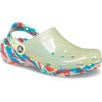 Sandália crocs classic translucent marbled clog sulphur/multi - 2
