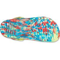 Sandália crocs classic translucent marbled clog sulphur/multi - 6