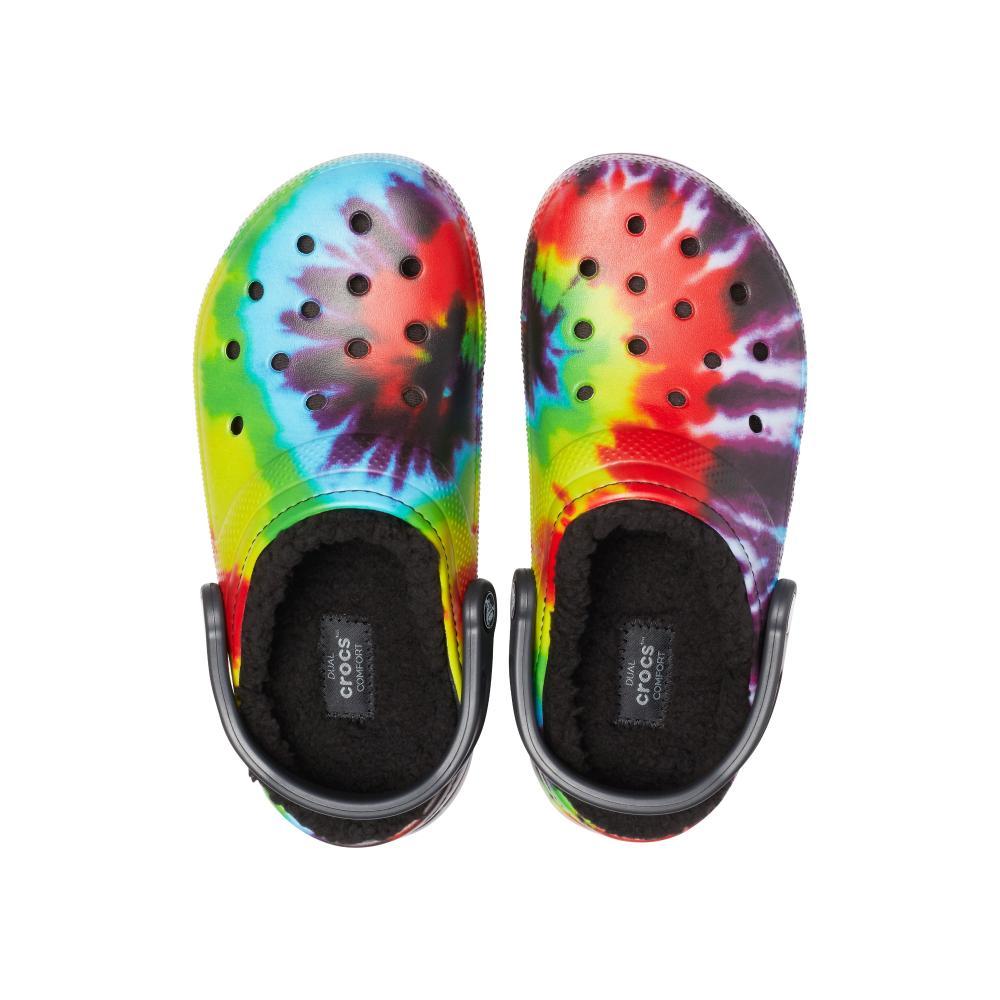 Sandália classic lined tie dye clog multi/black - 4