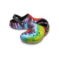 Sandália classic lined tie dye clog multi/black - 3
