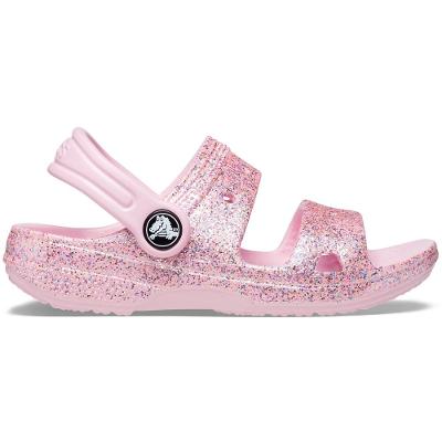 Sandália crocs classic glitter sandal infantil rainbow