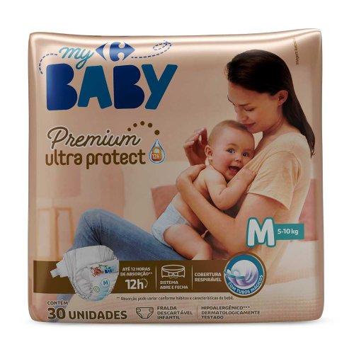 Fralda My Baby M Soft e Protect com 30 Unidades Carrefour - 1