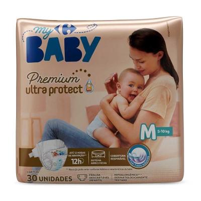 Fralda My Baby M Soft e Protect com 30 Unidades Carrefour