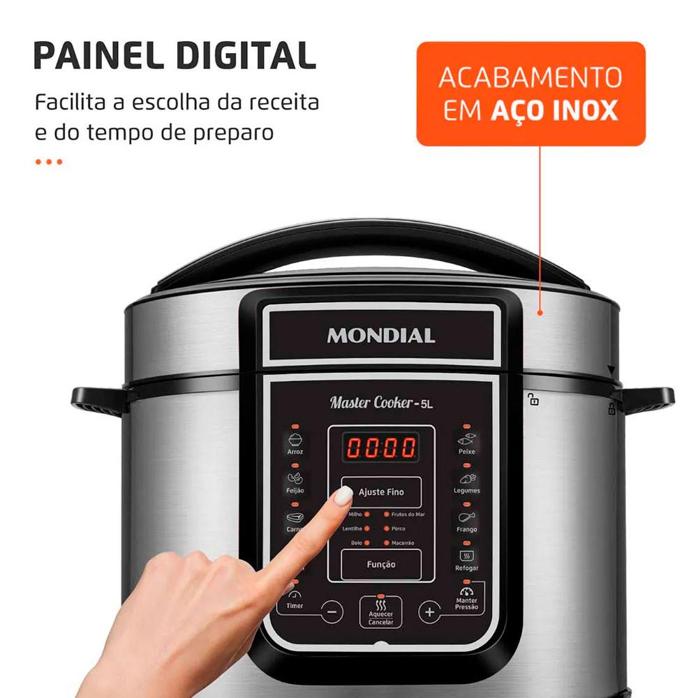 Panela de Pressão Elétrica Digital 5L PE-38 Mondial - 5