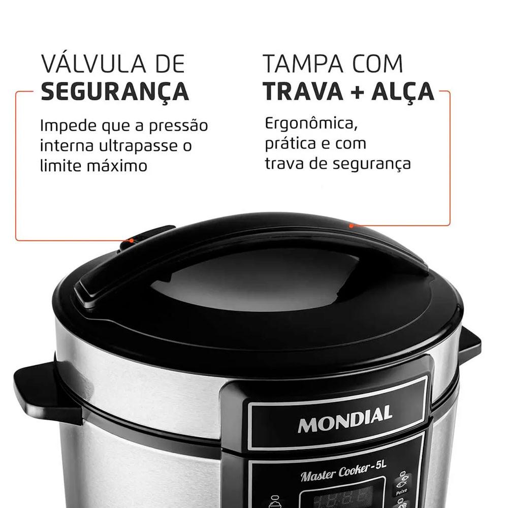 Panela de Pressão Elétrica Digital 5L PE-38 Mondial - 6