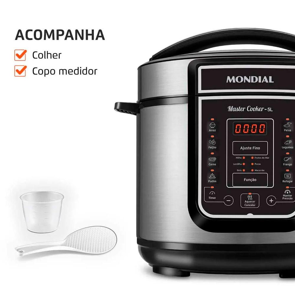 Panela de Pressão Elétrica Digital 5L PE-38 Mondial - 7