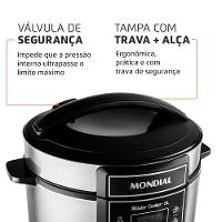 Panela de Pressão Elétrica Digital 5L PE-38 Mondial - 6