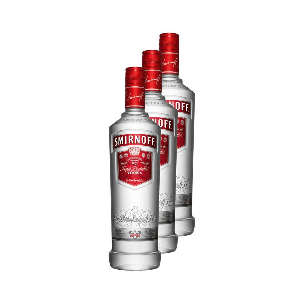 Vodka Tradicional 600ml 3 Unidades Smirnoff - 1