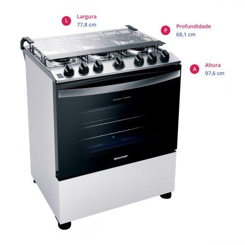 Fogão de Piso 6 Bocas Brastemp BFS6NCB com Acendimento Automático - 10