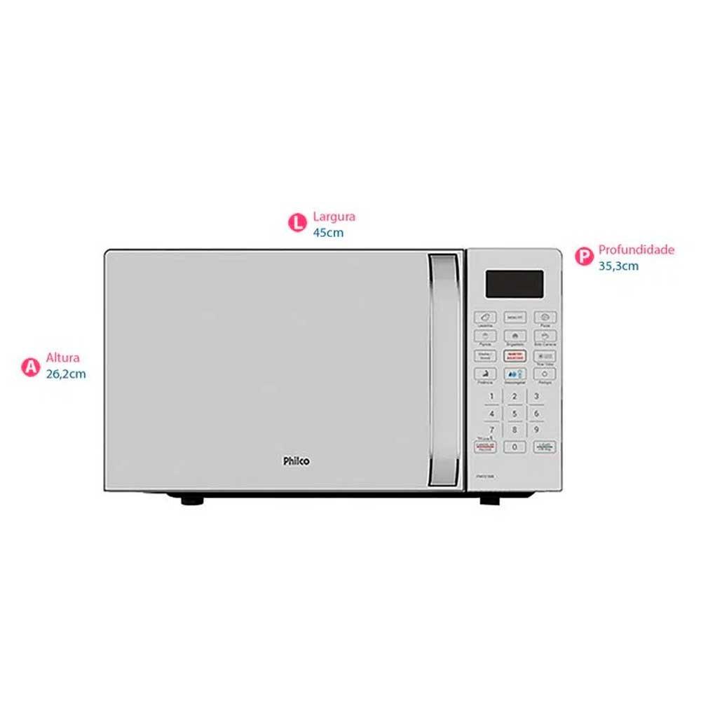 Micro-ondas PMO23BB 20 Litros 1100W Com Prato Philco - 2