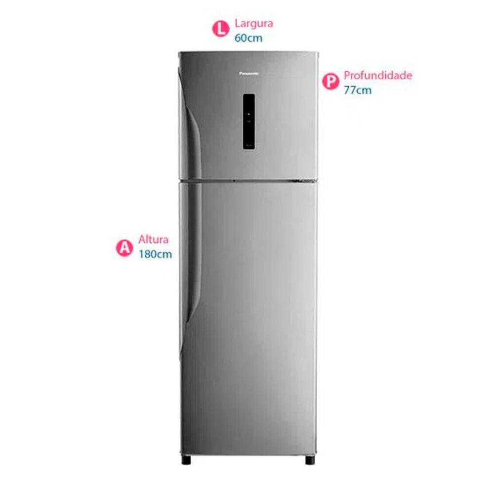 Geladeira Frost Free Top Freezer 2 Portas NR-BT41PD1XB 387 Litros Inox Panasonic - 3