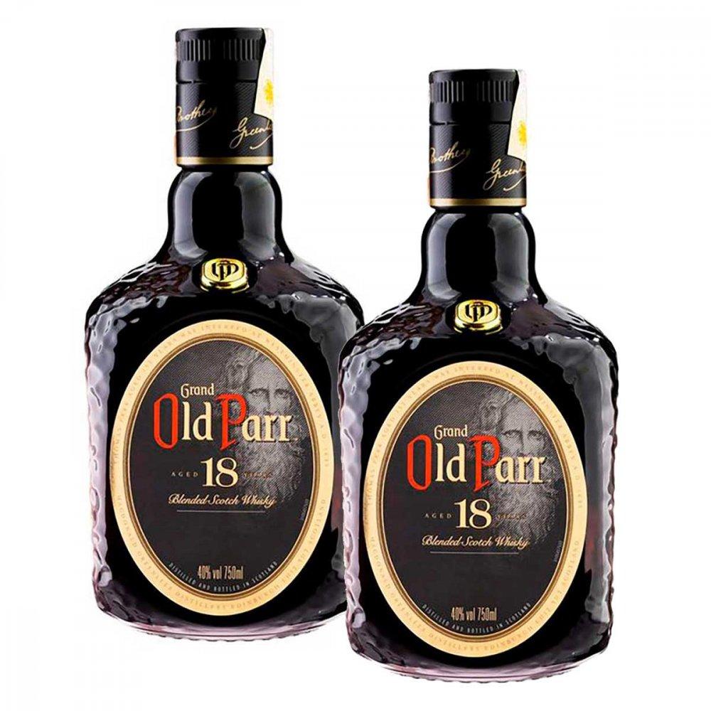Kit Whisky Old Parr 18 anos 750ml com 2 unidades - 1