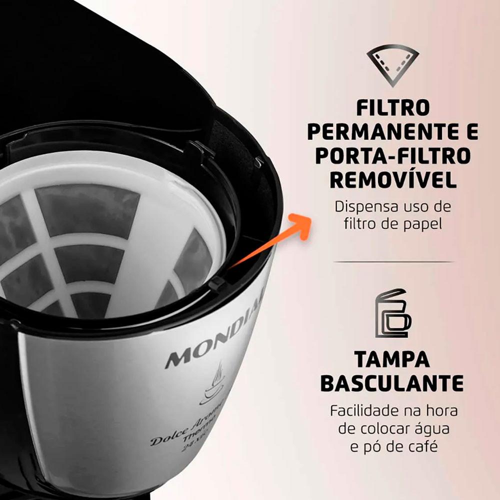 Cafeteira Elétrica Dolce Arome Thermo Mondial C-33JT 24X 800W - 4