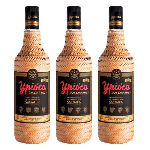 Cachaça Empalhada Ouro 965ml 3 Unidades Ypióca