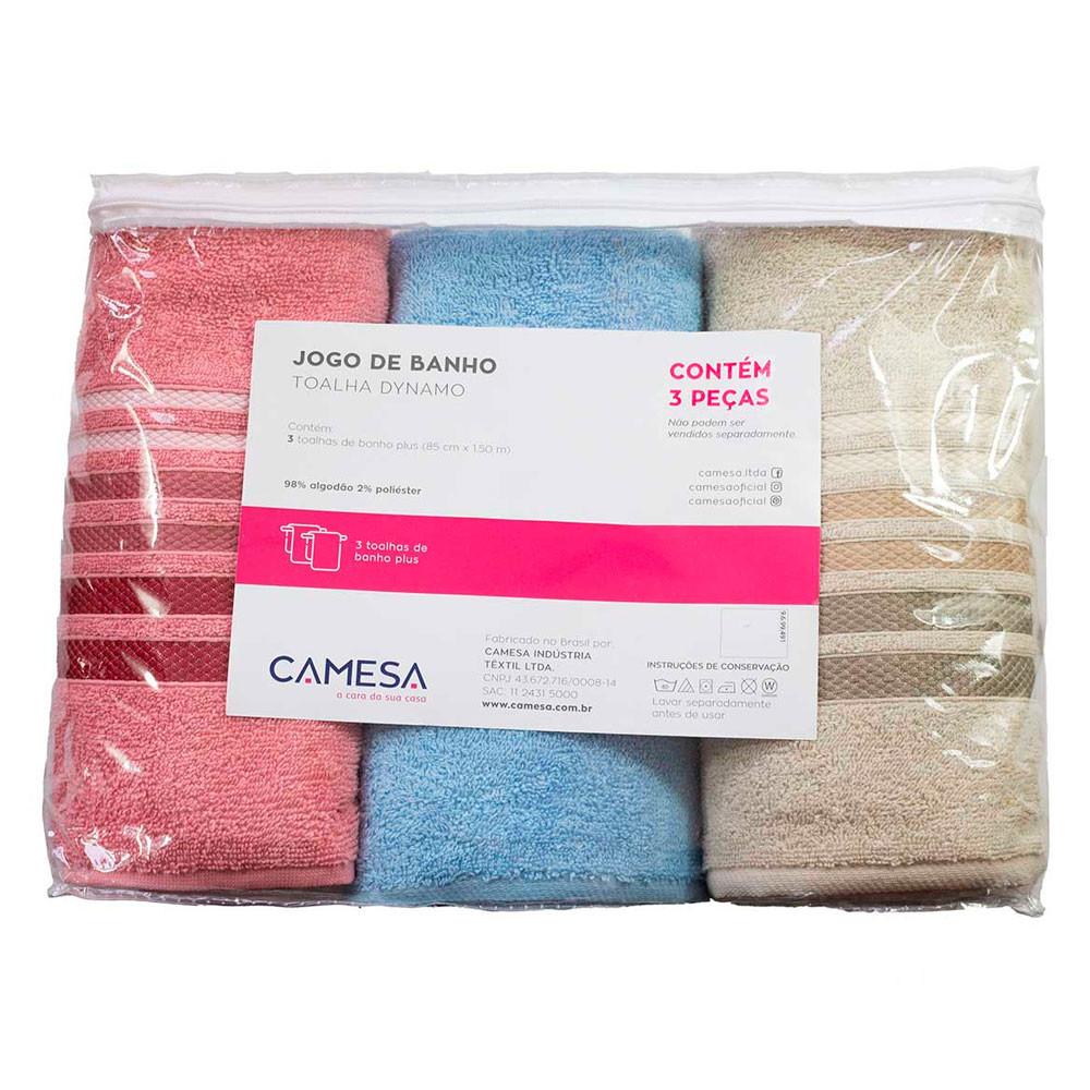 Jogo De Banho Dynamo 3 Peças Banhão 85x150 Camesa - 2