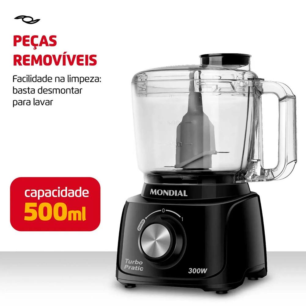 Mini Processador Turbo Pratic Mondial 300W MP-16-B - 4