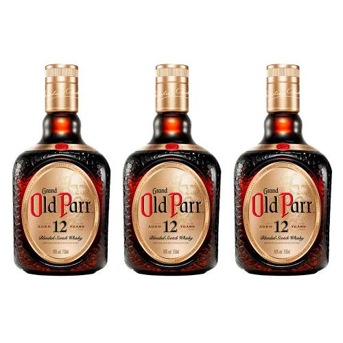 Whisky Old Parr 750ml 3 Unidades