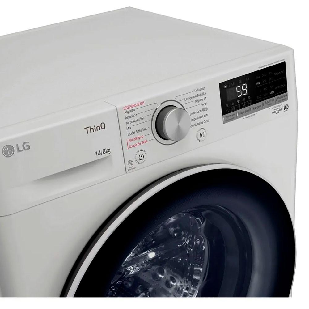 Lava e Seca LG Smart VC4 14Kg Com Inteligência Artificial AIDD CV5014WC4 - 10