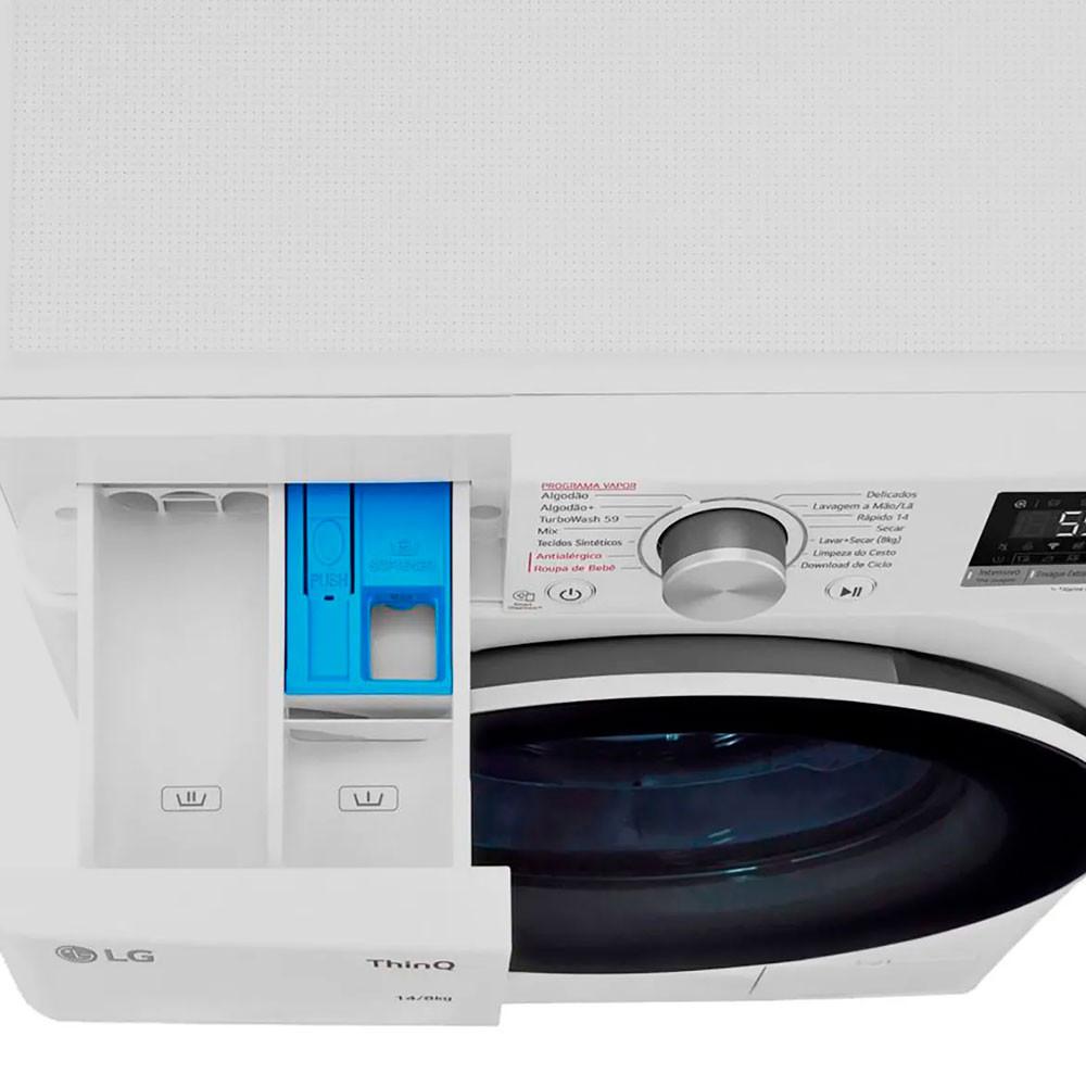 Lava e Seca LG Smart VC4 14Kg Com Inteligência Artificial AIDD CV5014WC4 - 6