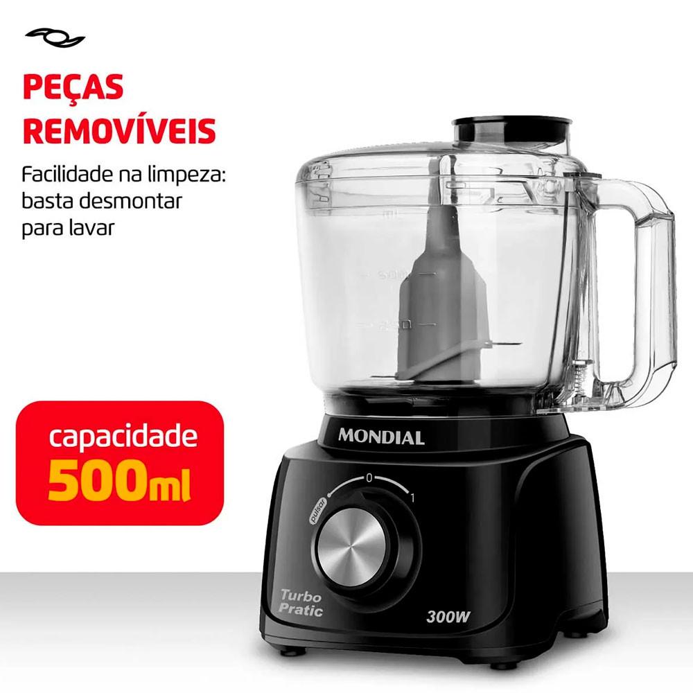 Mini Processador Turbo Pratic Mondial 300W - MP-16-B - 4