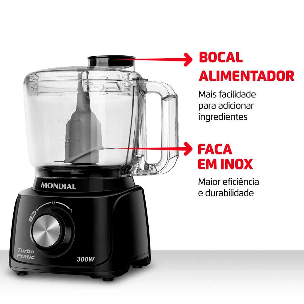 Mini Processador Turbo Pratic Mondial 300W - MP-16-B - 6