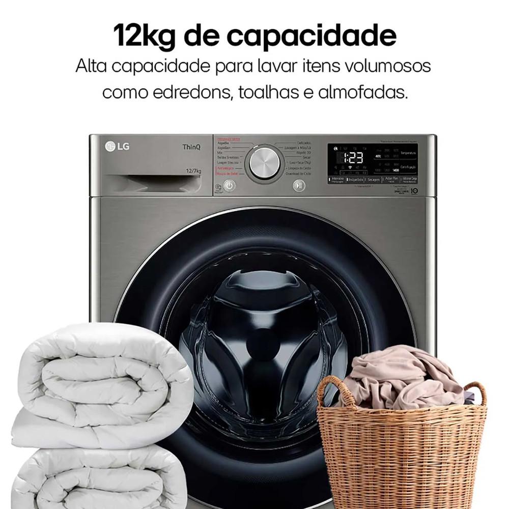 Lava e Seca Smart LG VC4 12kg Look com Inteligência Artificial AIDD CV5012PC4 - 3