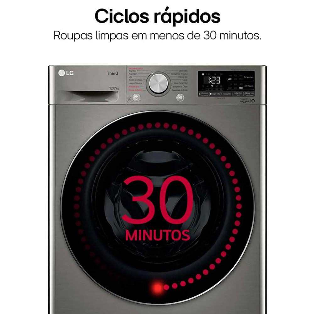 Lava e Seca Smart LG VC4 12kg Look com Inteligência Artificial AIDD CV5012PC4 - 6