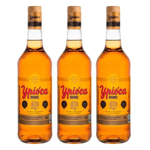 Cachaça Conta Gota Ouro 965ml 3 Unidades Ypióca