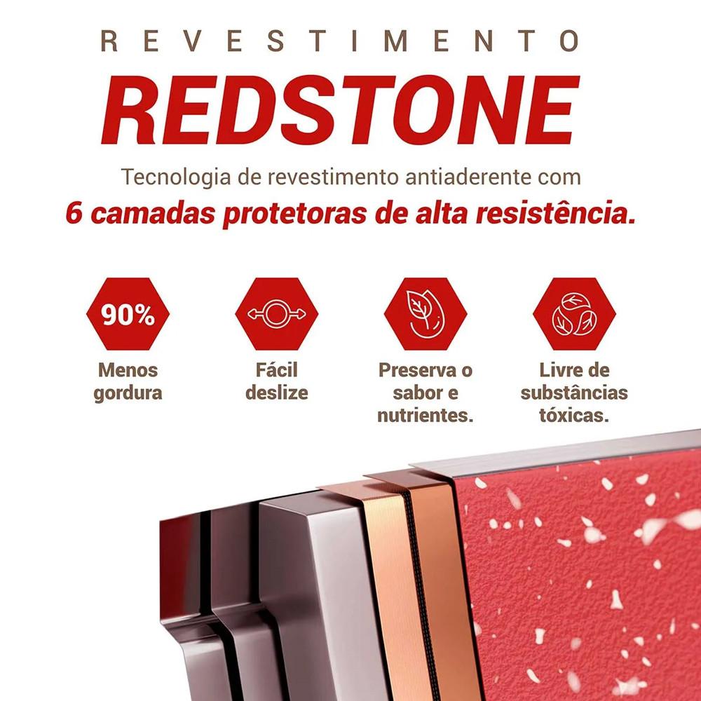 Panela Philco Redstone com Tampa de Vidro 4,6L - 2