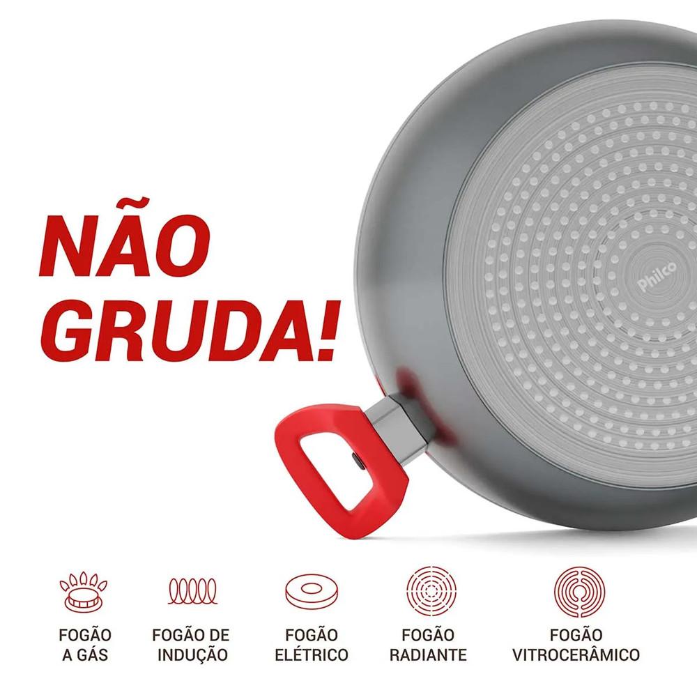 Panela Philco Redstone com Tampa de Vidro 4,6L - 3