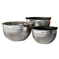 Conjunto de Bowls Inox Com Tampa Plástica Electrolux 3 Peças - 1