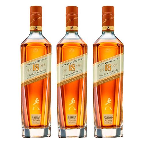 Whisky 18 Anos 750ml 3 Unidades Johnnie Walker