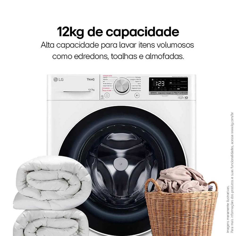 Lava e Seca Smart LG VC4 12kg com Inteligência Artificial AIDD CV5012WC4 - 3