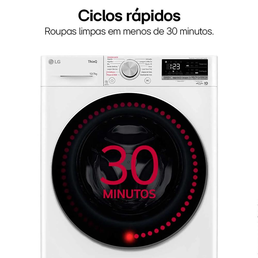 Lava e Seca Smart LG VC4 12kg com Inteligência Artificial AIDD CV5012WC4 - 6