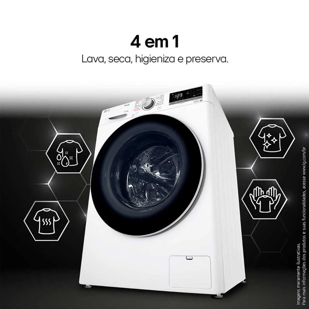 Lava e Seca Smart LG VC4 12kg com Inteligência Artificial AIDD CV5012WC4 - 7