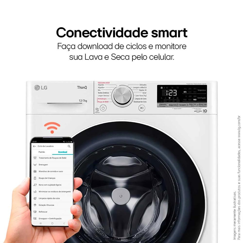 Lava e Seca Smart LG VC4 12kg com Inteligência Artificial AIDD CV5012WC4 - 8